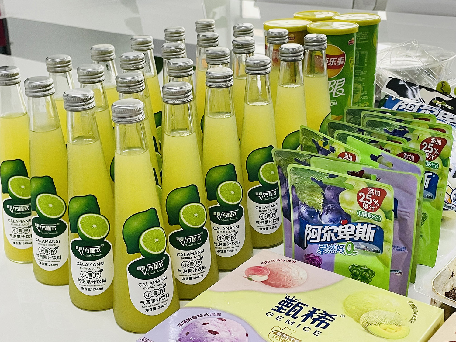 创想九州冰镇一凉凉夏意的小青柠果汁饮料