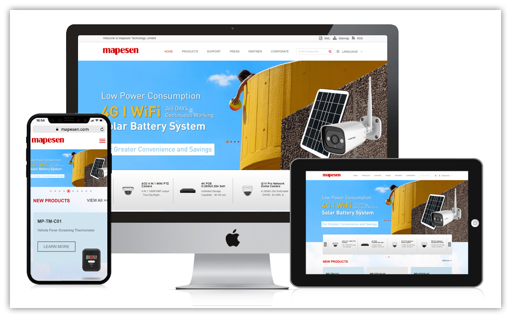 安防设备网站建设制作-创想九州